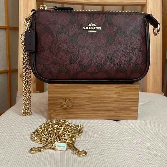 Coach Signature Canvas Nolita 19 in IM/Oxblood Multi - Picture 15 of 16